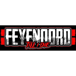 Feyenoord Till I Die Sticker - 3x10 cm