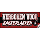 ‘Verboden Voor Kakkerlakken’ Sticker – 10x4 cm