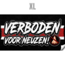 ‘Verboden Voor Neuzen!’ Sticker – 18x10 cm